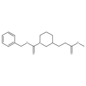 Benzyl 3-(3-methoxy-3-oxopropyl)piperidine-1-carboxylate结构式