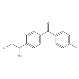 [4-(1,2-Dihydroxyethyl)phenyl](4-iodophenyl)methanone Structure