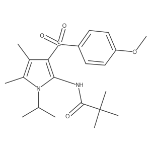 N-{3-[(4-methoxyphenyl)sulfonyl]-4,5-dimethyl-1-(propan-2-yl)-1H-pyrrol-2-yl}-2,2-dimethylpropanamide Structure