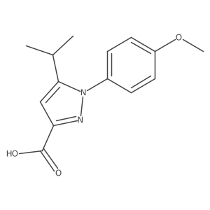 1-(4-Methoxy-phenyl)-5-isopropyl-1H-pyrazole-3-carboxylic acid Structure