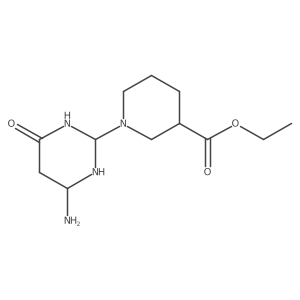 Ethyl 1-(4-amino-6-oxo-1,3-diazinan-2-yl)piperidine-3-carboxylate结构式