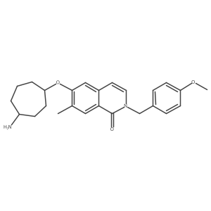 rel-6-[[(1R,4S)-4-Aminocycloheptyl]oxy]-2-[(4-methoxyphenyl)methyl]-7-methyl-1(2H)-isoquinolinone Structure