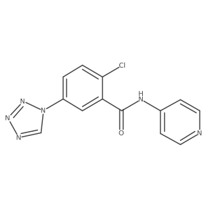 2-chloro-N-(pyridin-4-yl)-5-(1H-tetrazol-1-yl)benzamide结构式