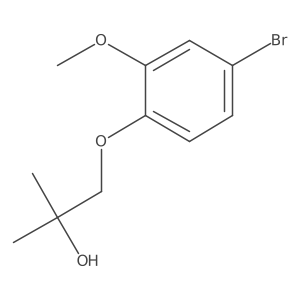 1-(4-Bromo-2-methoxyphenoxy)-2-methylpropan-2-ol Structure