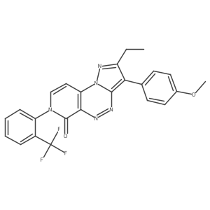 2-ethyl-3-(4-methoxyphenyl)-7-[2-(trifluoromethyl)phenyl]pyrazolo[5,1-c]pyrido[4,3-e][1,2,4]triazin-6(7H)-one Structure
