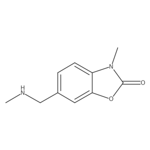 3-Methyl-6-[(methylamino)methyl]-2,3-dihydro-1,3-benzoxazol-2-one结构式