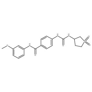4-{[(1,1-dioxidotetrahydrothiophen-3-yl)carbamoyl]amino}-N-(3-methoxyphenyl)benzamide结构式