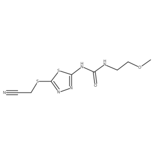 1-(5-((Cyanomethyl)thio)-1,3,4-thiadiazol-2-yl)-3-(2-methoxyethyl)urea结构式