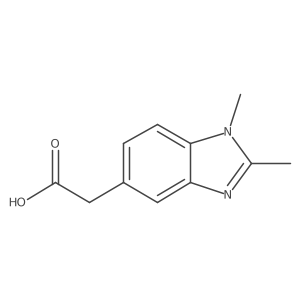 2-(1,2-dimethyl-1H-1,3-benzodiazol-5-yl)acetic acid Structure