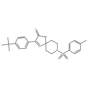 3-(4-(Tert-butyl)phenyl)-8-tosyl-1,4,8-triazaspiro[4.5]dec-3-en-2-one结构式