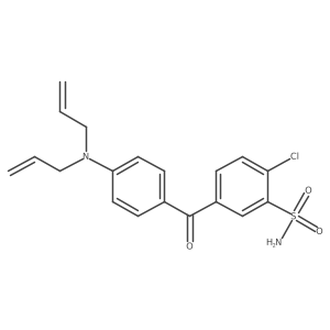 2-Chloro-5-(4-diallylamino-benzoyl)-benzenesulfonamide Structure
