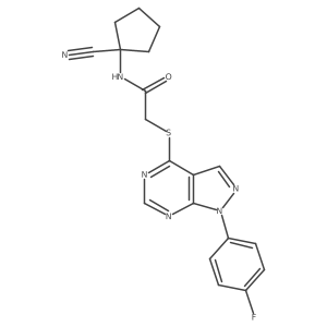 N-(1-cyanocyclopentyl)-2-{[1-(4-fluorophenyl)-1H-pyrazolo[3,4-d]pyrimidin-4-yl]sulfanyl}acetamide Structure