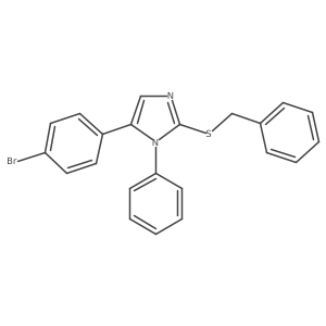 2-(benzylthio)-5-(4-bromophenyl)-1-phenyl-1H-imidazole Structure