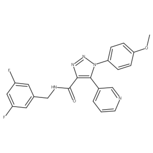 N-[(3,5-difluorophenyl)methyl]-1-(4-methoxyphenyl)-5-(pyridin-3-yl)-1H-1,2,3-triazole-4-carboxamide Structure