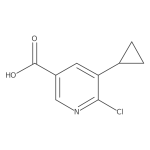 6-Chloro-5-cyclopropylpyridine-3-carboxylic acid结构式