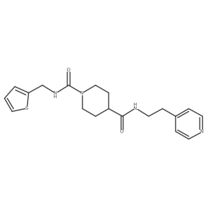N4-(2-(pyridin-4-yl)ethyl)-N1-(thiophen-2-ylmethyl)piperidine-1,4-dicarboxamide Structure
