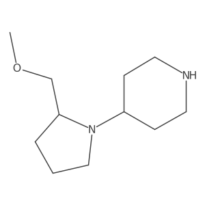 4-[2-(Methoxymethyl)pyrrolidin-1-yl]piperidine结构式