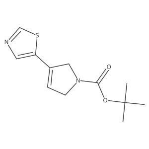 Tert-butyl 3-(1,3-thiazol-5-yl)-2,5-dihydropyrrole-1-carboxylate结构式