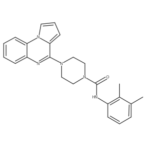 N-(2,3-dimethylphenyl)-4-pyrrolo[1,2-a]quinoxalin-4-ylpiperazine-1-carboxamide结构式
