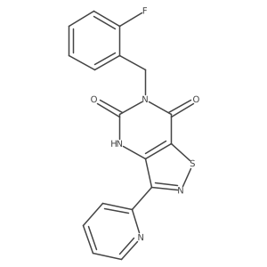 6-[(2-fluorophenyl)methyl]-3-(pyridin-2-yl)-4H,5H,6H,7H-[1,2]thiazolo[4,5-d]pyrimidine-5,7-dione Structure