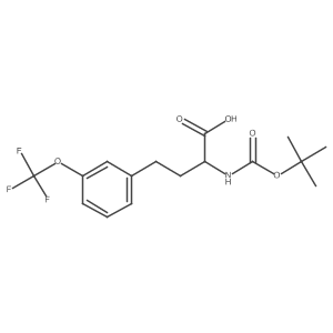(S)-2-((tert-Butoxycarbonyl)amino)-4-(3-(trifluoromethoxy)phenyl)butanoic acid Structure