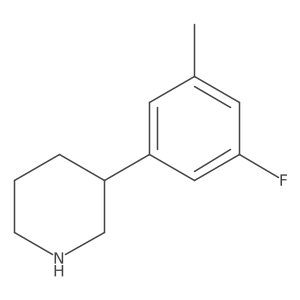3-(3-Fluoro-5-methylphenyl)piperidine结构式