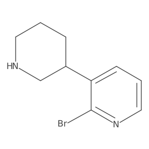 2-Bromo-3-(piperidin-3-yl)pyridine Structure
