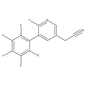 3-Pyridineacetonitrile, 6-fluoro-5-(2,3,4,5,6-pentafluorophenyl)- Structure
