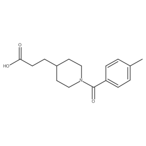 3-[1-(4-Methylbenzoyl)piperidin-4-yl]propanoic acid结构式
