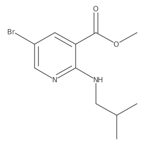 Methyl 5-bromo-2-(isobutylamino)nicotinate结构式