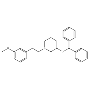 Piperidine, 3-(diphenylmethoxy)-1-[2-(3-methoxyphenyl)ethyl]-, (R)- Structure