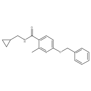 N-(cyclopropylmethyl)-2-methyl-6-phenylmethoxypyridine-3-carboxamide Structure