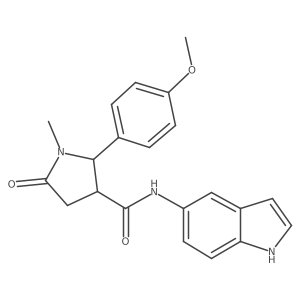 N-(1H-indol-5-yl)-2-(4-methoxyphenyl)-1-methyl-5-oxopyrrolidine-3-carboxamide Structure