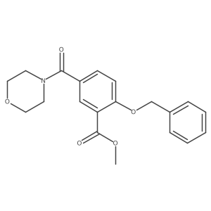 Methyl 5-(4-morpholinylcarbonyl)-2-[(phenylmethyl)oxy]benzoate结构式