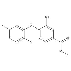 Methyl 3-amino-4-[(2,5-dimethylphenyl)amino]benzoate结构式