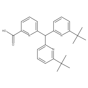 (6-Carboxypyridin-2-yl)bis(6-tert-butylpyridin-2-yl)methane结构式