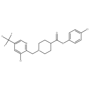 1-(3-Chloro-5-trifluoromethyl-pyridin-2-ylmethyl)-piperidine-4-carbothioic acid S-(4-chloro-phenyl) ester Structure