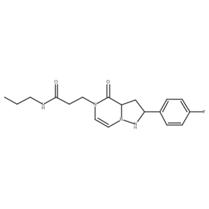 3-[2-(4-fluorophenyl)-4-oxo-1,2,3,3a-tetrahydropyrazolo[1,5-a]pyrazin-5-yl]-N-propylpropanamide Structure
