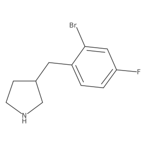 3-[(2-Bromo-4-fluorophenyl)methyl]pyrrolidine Structure