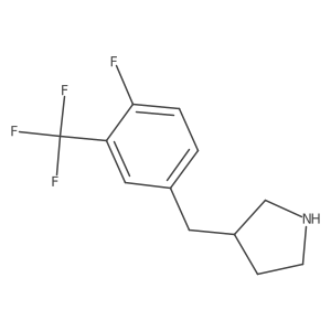 3-{[4-Fluoro-3-(trifluoromethyl)phenyl]methyl}pyrrolidine结构式