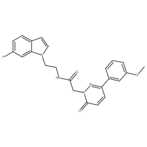 N-[2-(6-fluoro-1H-indol-1-yl)ethyl]-2-[3-(3-methoxyphenyl)-6-oxo-1(6H)-pyridazinyl]acetamide Structure