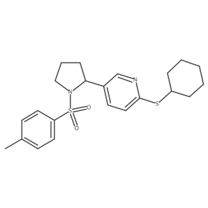 2-(Cyclohexylthio)-5-(1-tosylpyrrolidin-2-yl)pyridine Structure