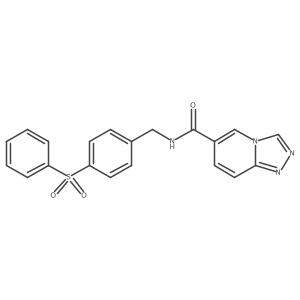 N-(4-(phenylsulfonyl)benzyl)-[1,2,4]triazolo[4,3-a]pyridine-6-carboxamide结构式