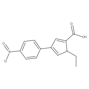 1-Ethyl-4-(4-nitrophenyl)pyrrole-2-carboxylic acid结构式