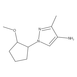 1-(2-Methoxycyclopentyl)-3-methyl-1h-pyrazol-4-amine Structure
