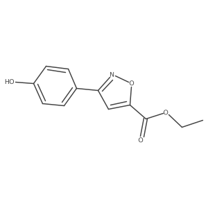 Ethyl 3-(4-hydroxyphenyl)isoxazole-5-carboxylate结构式