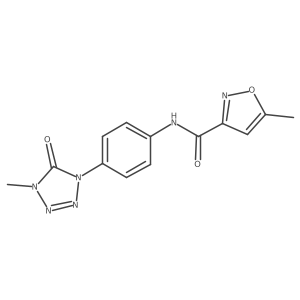 5-methyl-N-(4-(4-methyl-5-oxo-4,5-dihydro-1H-tetrazol-1-yl)phenyl)isoxazole-3-carboxamide Structure