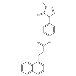1-(4-(4-methyl-5-oxo-4,5-dihydro-1H-tetrazol-1-yl)phenyl)-3-(naphthalen-1-ylmethyl)urea结构式