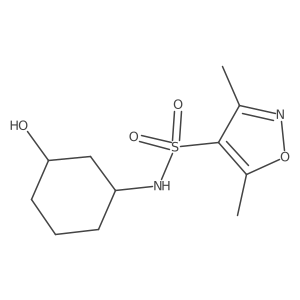 N-(3-hydroxycyclohexyl)-3,5-dimethylisoxazole-4-sulfonamide Structure