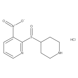 3-Nitro-2-(piperidin-4-ylsulfinyl)pyridine hydrochloride Structure